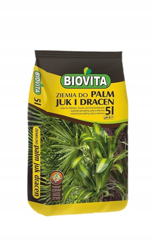 Podłoże do palm juk i dracen Biovita 5L ph 6-7