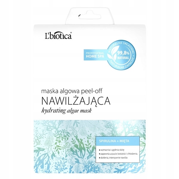 L'Biotica Maska algowa peel-off, nawilżająca, 12g