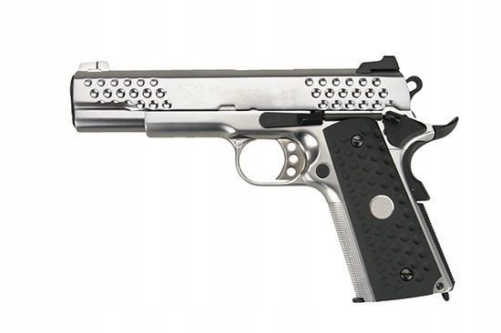 Pistolet GBB WE 1911 KAC Knight Hawk - srebrna