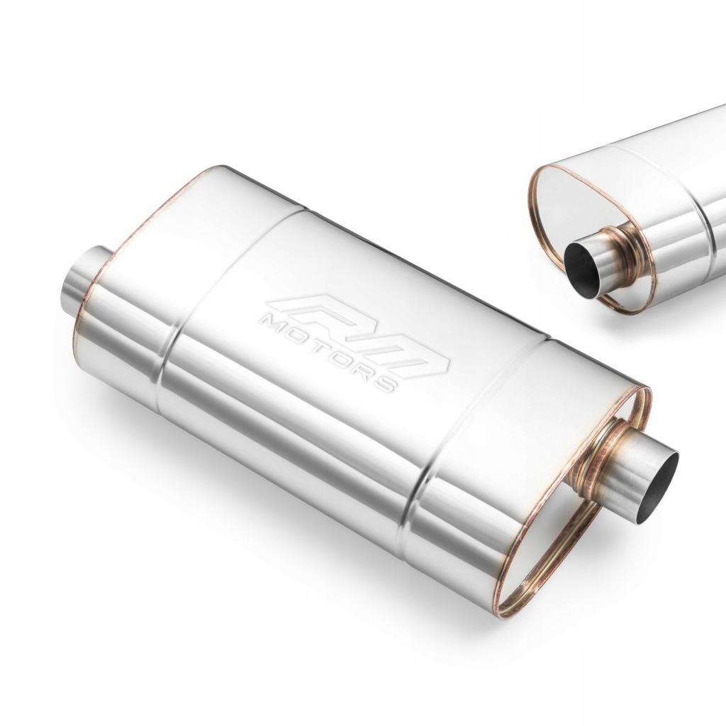 Uniwersalny tłumik eliptyczny E003 długość 400 mm / dolot 50 mm