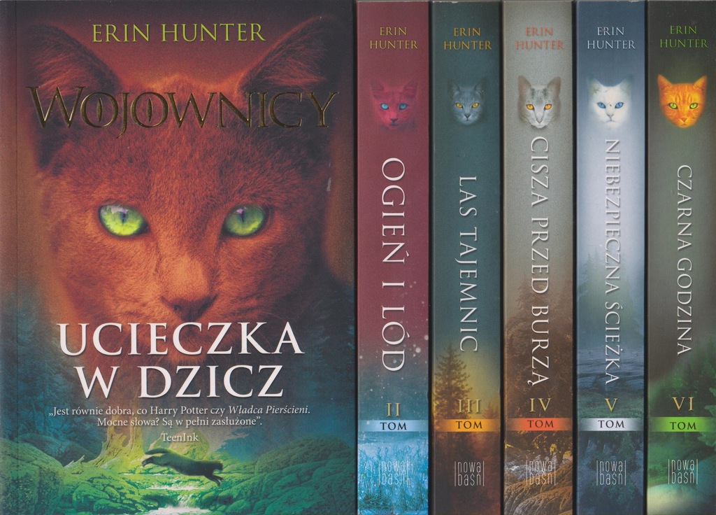 WOJOWNICY ERIN HUNTER x40 (40 TOMÓW) PAKIET ZESTAW