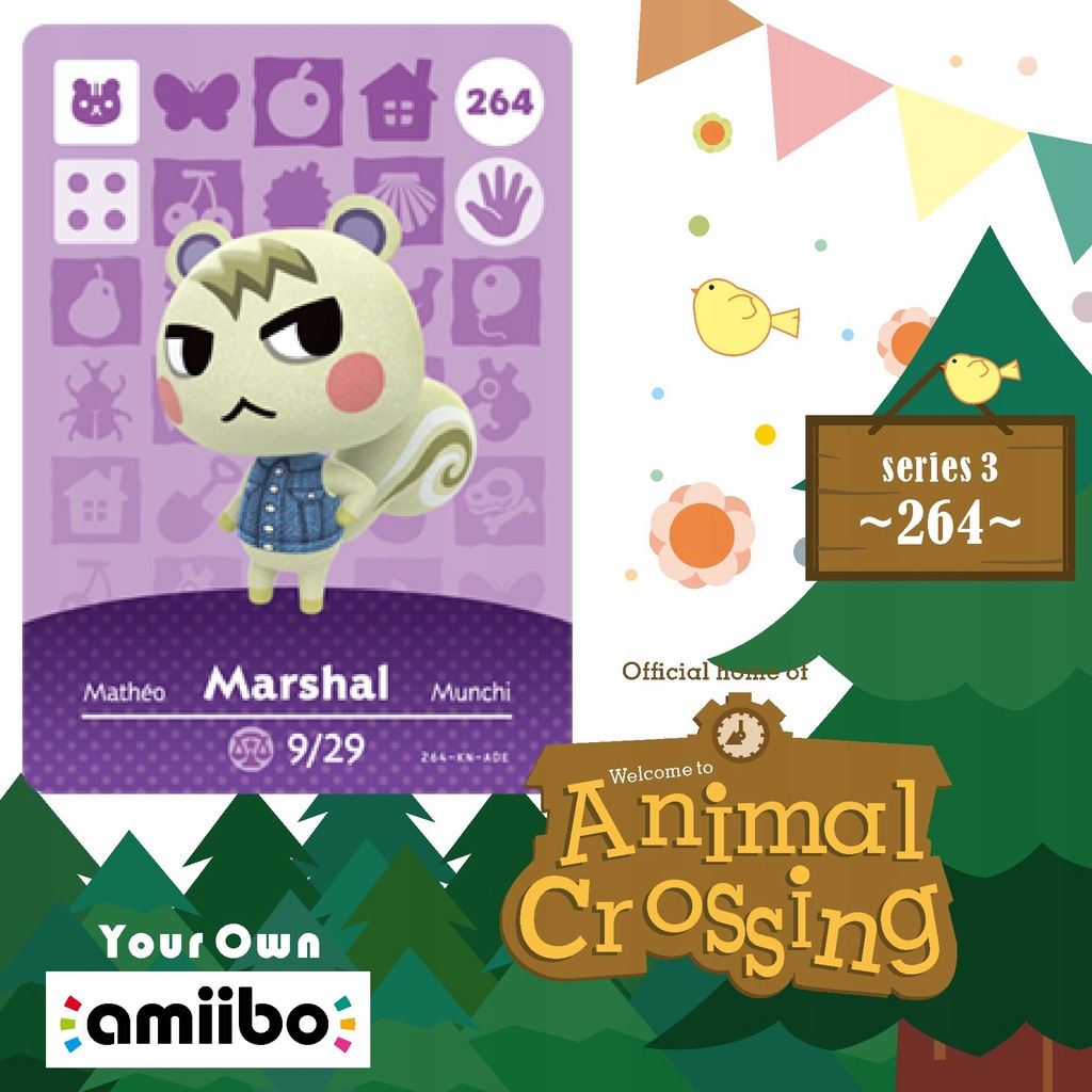 Marshal #264 Animal Crossing Amiibo Card