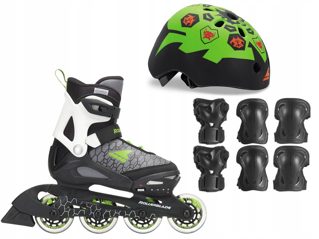 ROLKI KASK OCHRANIACZE ROLLERBLADE CUBE BOY 32-37