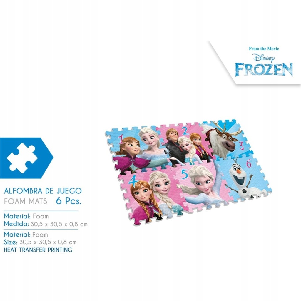 Euroswan Puzzle piankowe Frozen - Kraina Lodu - 6