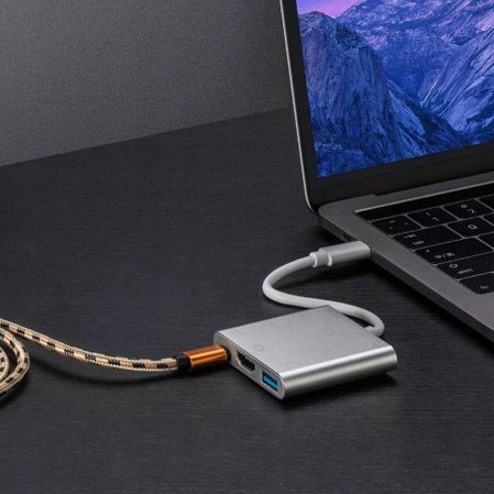 Купить Адаптер 3-в-1 HUB USB-C HDMI 4K MacBook: отзывы, фото, характеристики в интерне-магазине Aredi.ru