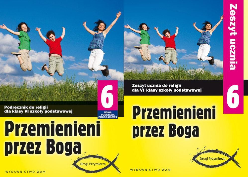 Zaproszeni Przez Boga Klasa 4 PRZEMIENIENI PRZEZ BOGA KL 6 KOMPLET PODR + ĆW WAM - 7033047731