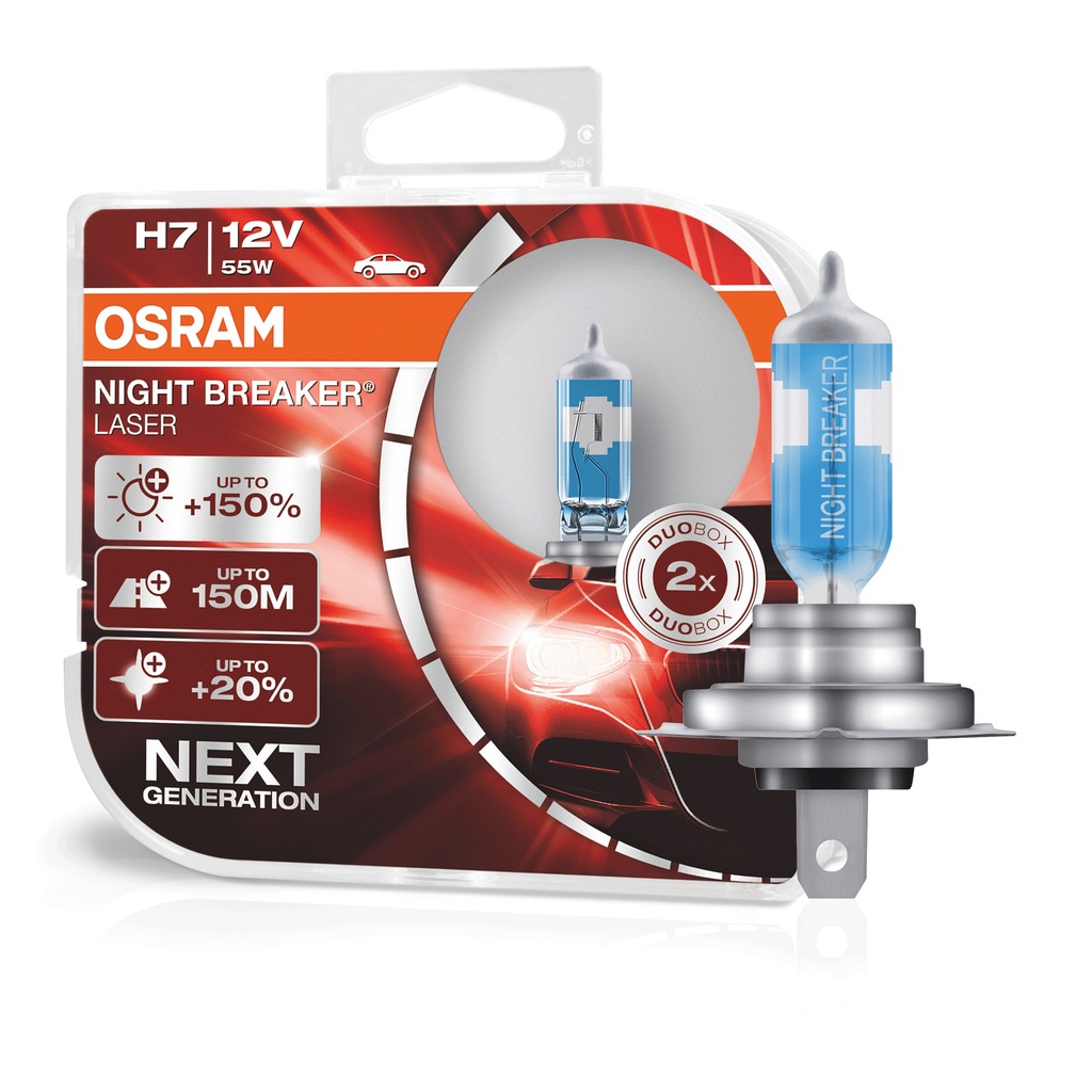 Купить Лазерные лампы OSRAM H7 Night Breaker +150% 150M: отзывы, фото, характеристики в интерне-магазине Aredi.ru