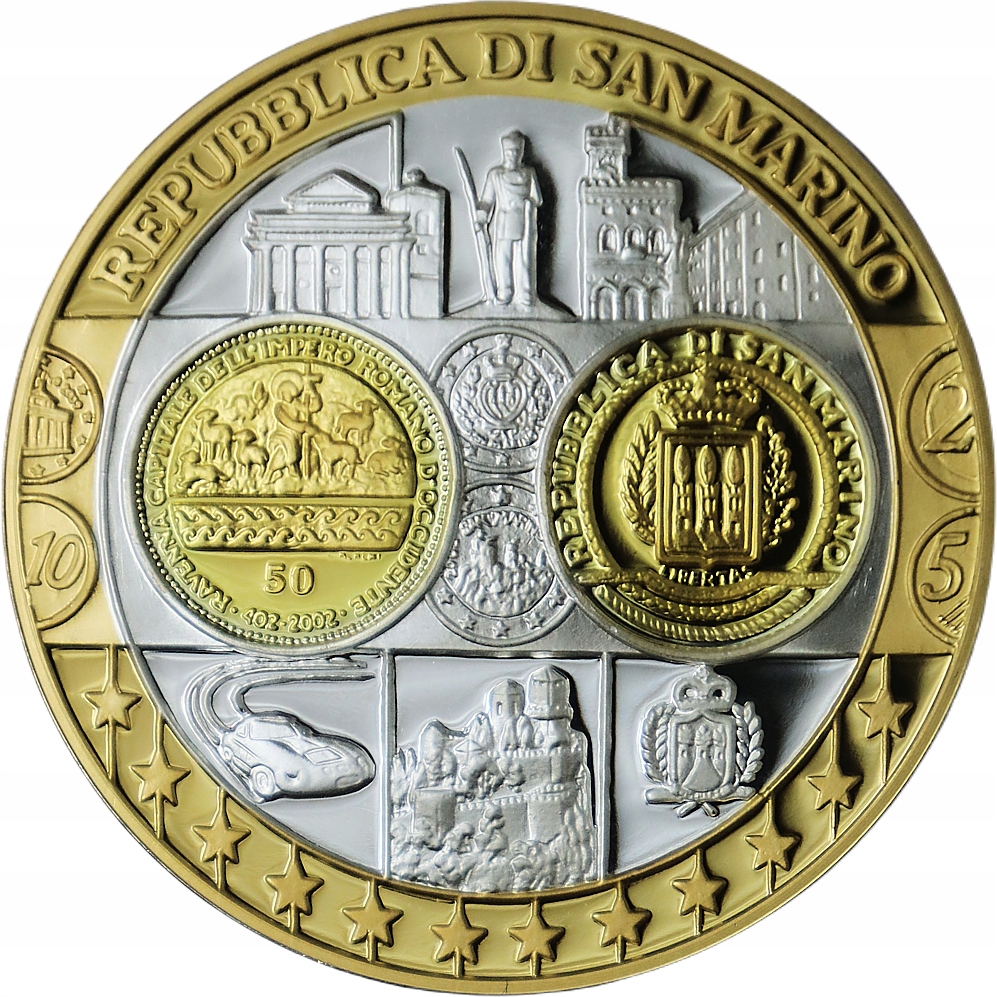 TK Medal European Currency San Marino Ag999