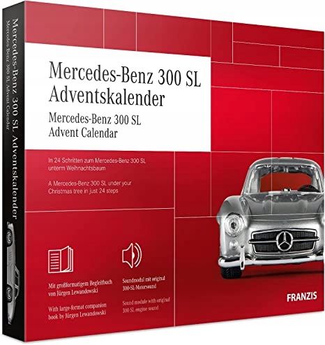 Kalendarz adwentowy Franzis Mercedes Benz 300 SL srebrny