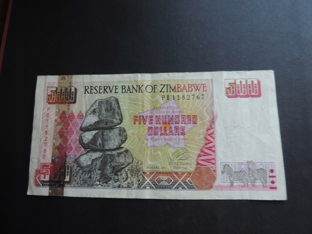 ZIMBABWE 500 DOLLARS