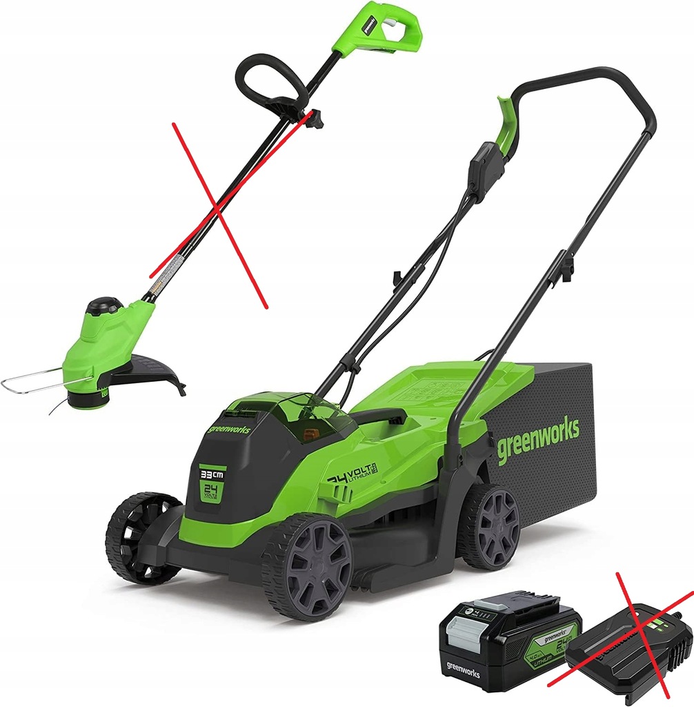 F50 Kosiarka akumulatorowa Greenworks Tools 33 cm 30L GD24LM33 4.0Ah