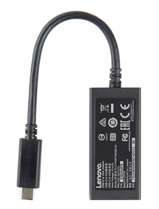 Adapter Lenovo USBC to VGA usbc vga przejściówka 8361401010