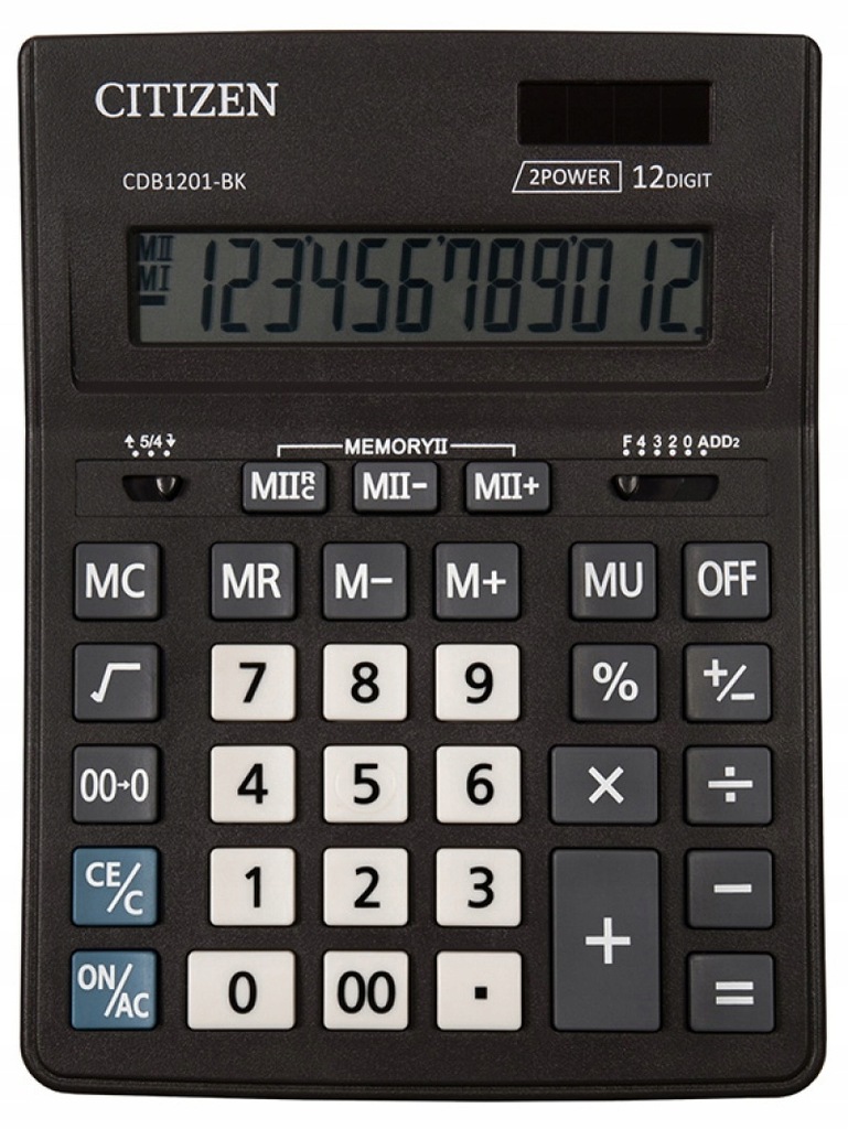 Kalkulator biurowy 12-cyfrowy czarny duży