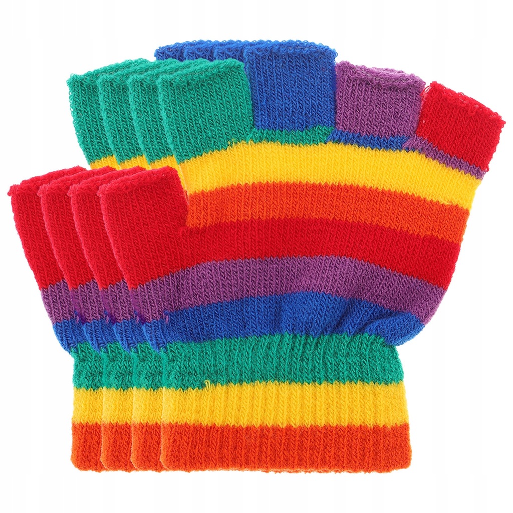 2 Pairs Children Knitted Gloves Kid Knitted