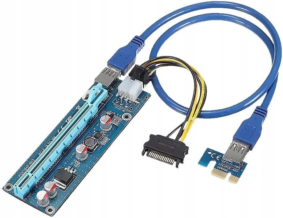 Купить Фирменный переходник PCIE 1x-16x USB 3.0 SATA PCI-E 6PIN: отзывы, фото, характеристики в интерне-магазине Aredi.ru