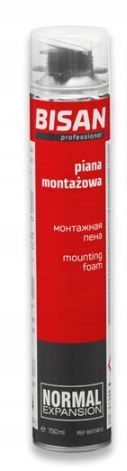 Piana montażowa pistolet -owa BISAN 750ml Izolacja