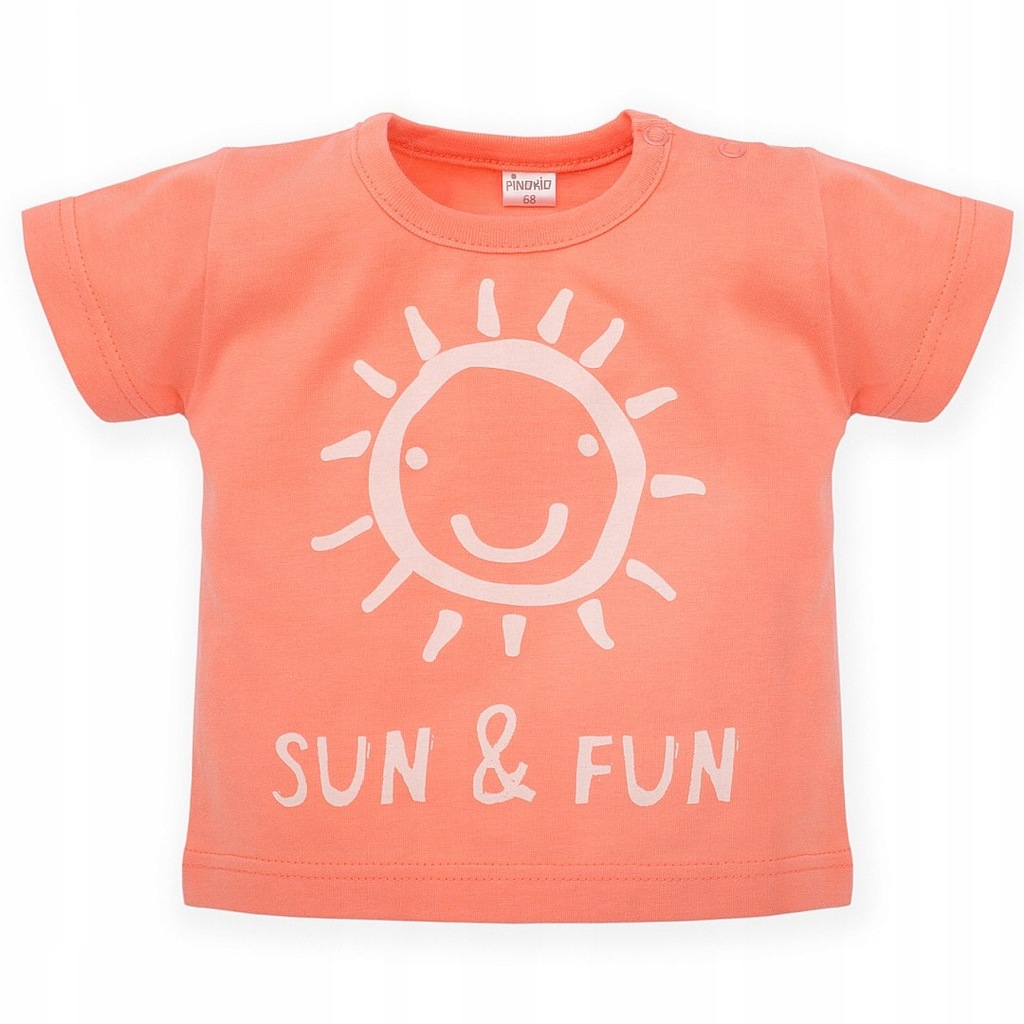 T-shirt, koszulka, łososiowy Sun&Fun r 86