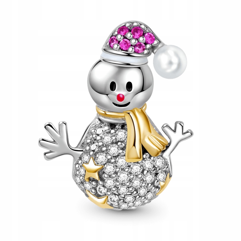 GNOCE - Charms Boże Narodzenie Shiny Snowman