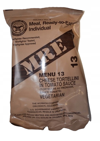 Wojskowa racja żywnościowa USA Army MRE 13 - tortellini serowe