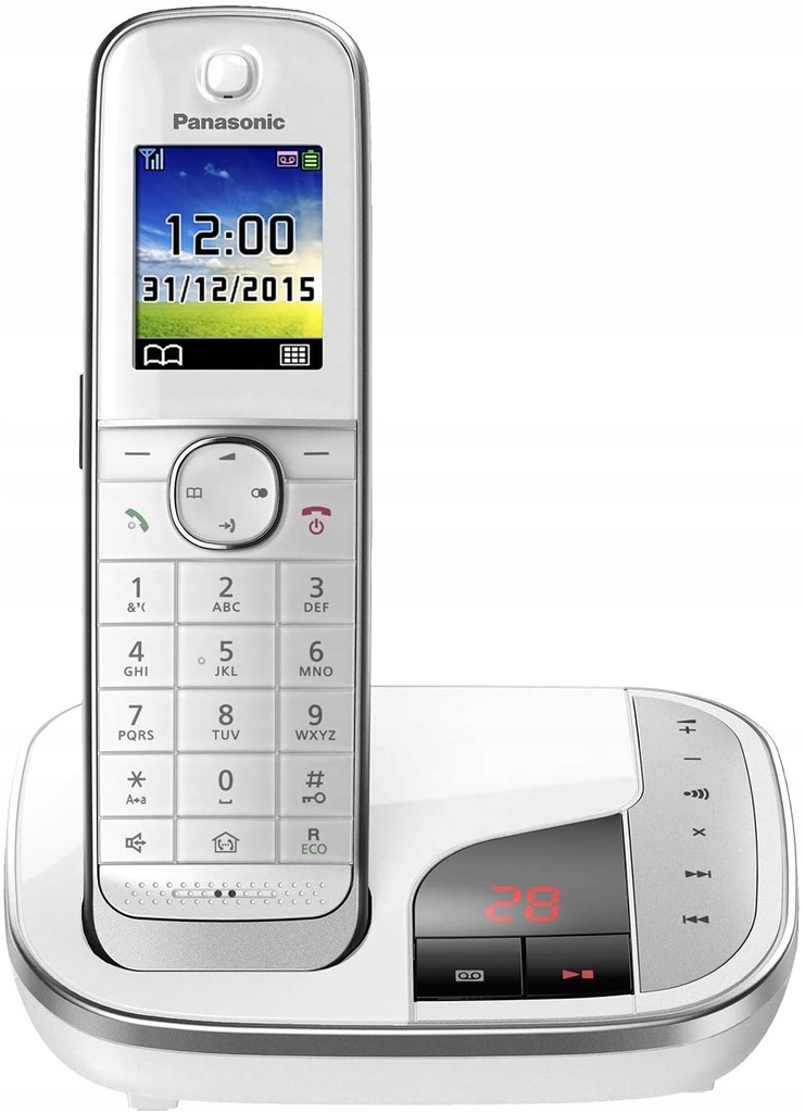 Telefon bezprzewodowy Panasonic KX-TGJ320GW, biały
