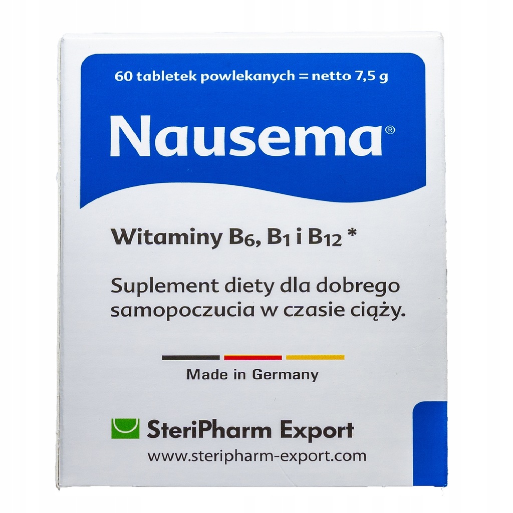 Nausema nudności 60 tabl. tabletki na nudności wymioty dla kobiet w ciąży