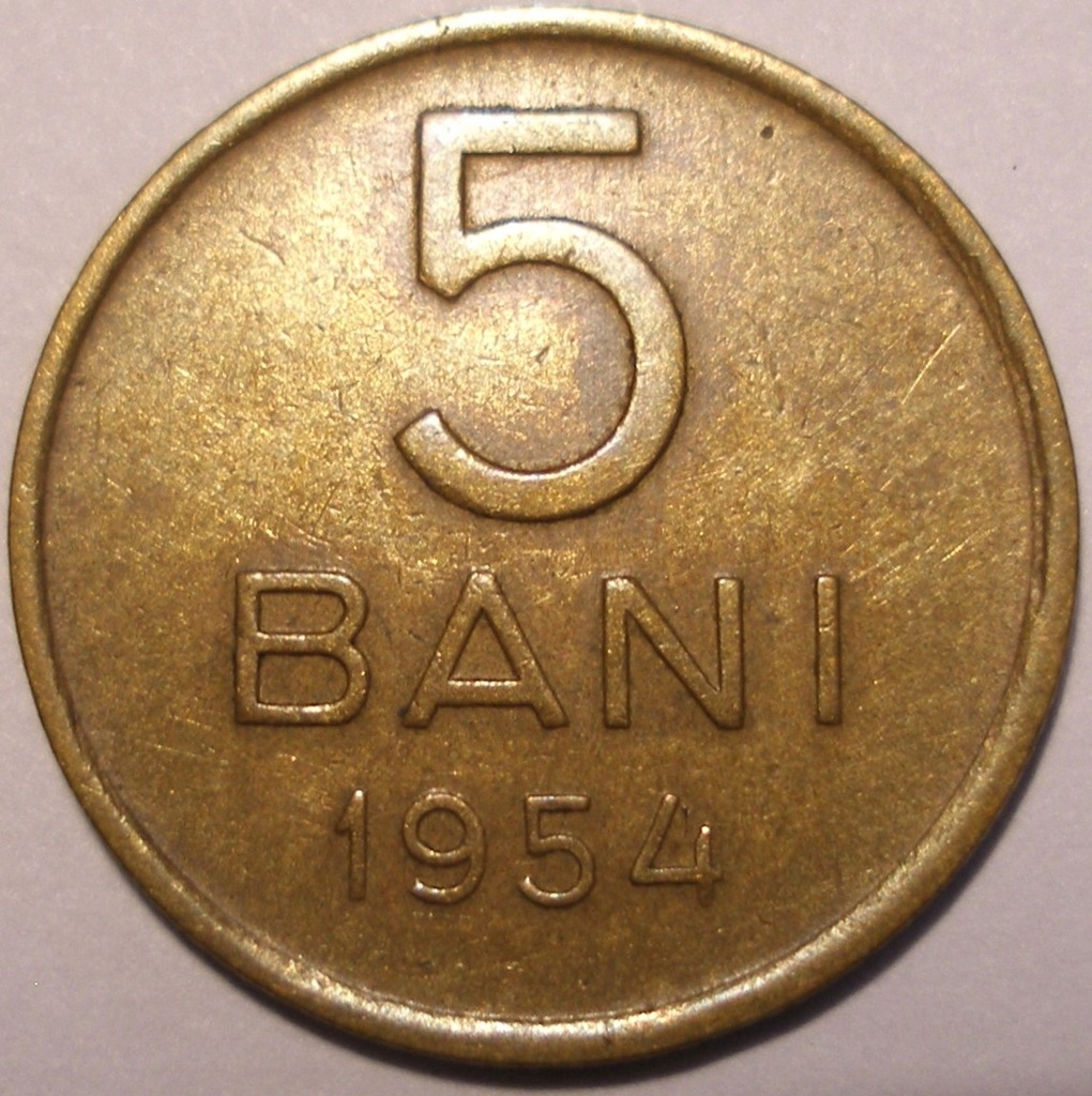 RUMUNIA 5 bani 1954, ŁADNE