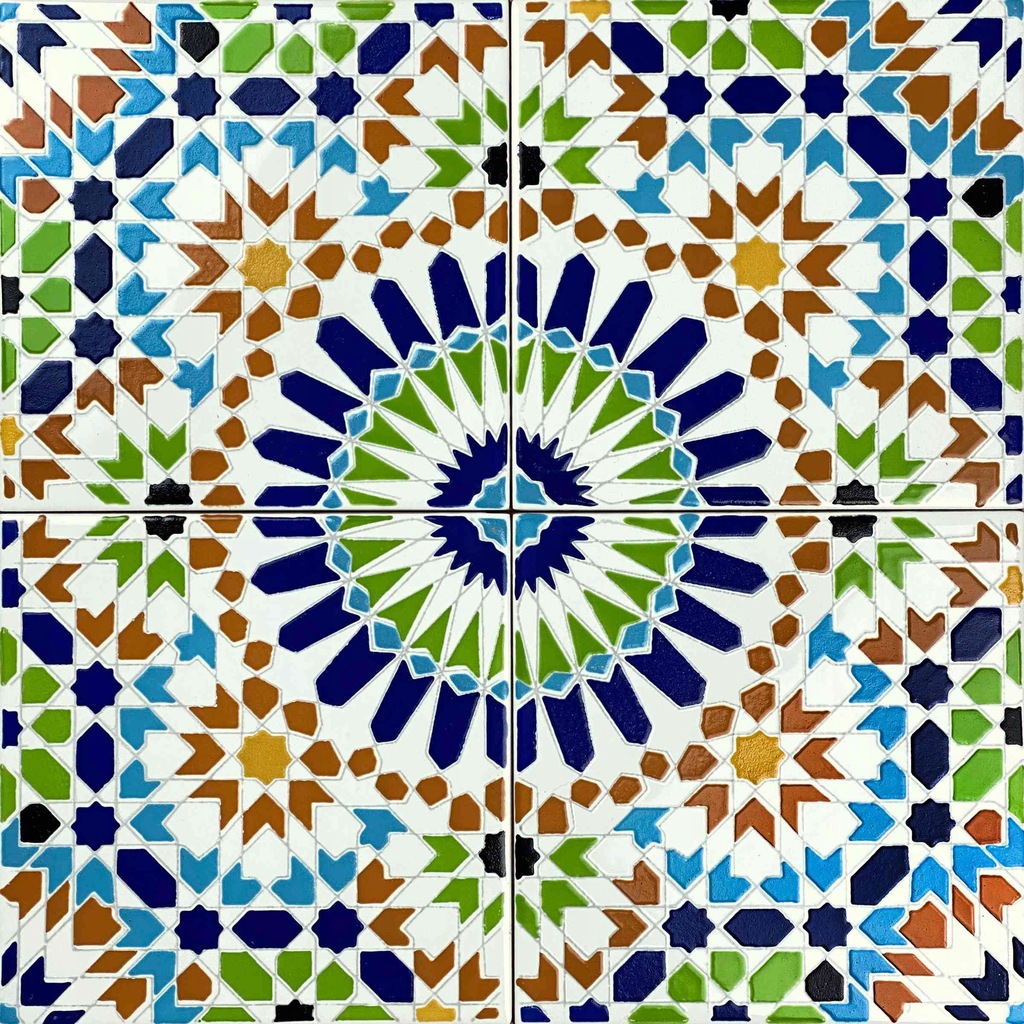 Marokańskie Płytki Łazienkowe Ścienne Dekoracyjne zestaw 12 sztuk - Fara