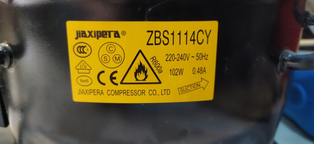 Kompresor sprężarka agregat Jiaxipera ZBS1114CY - 11960145007 ...