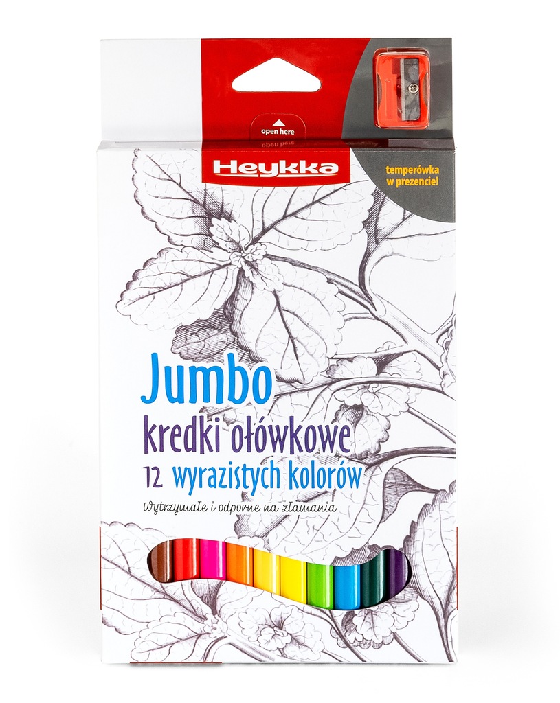 Купить HEYKKA Толстый карандаш, Карандаши, 12 цветов, прорезатель ...