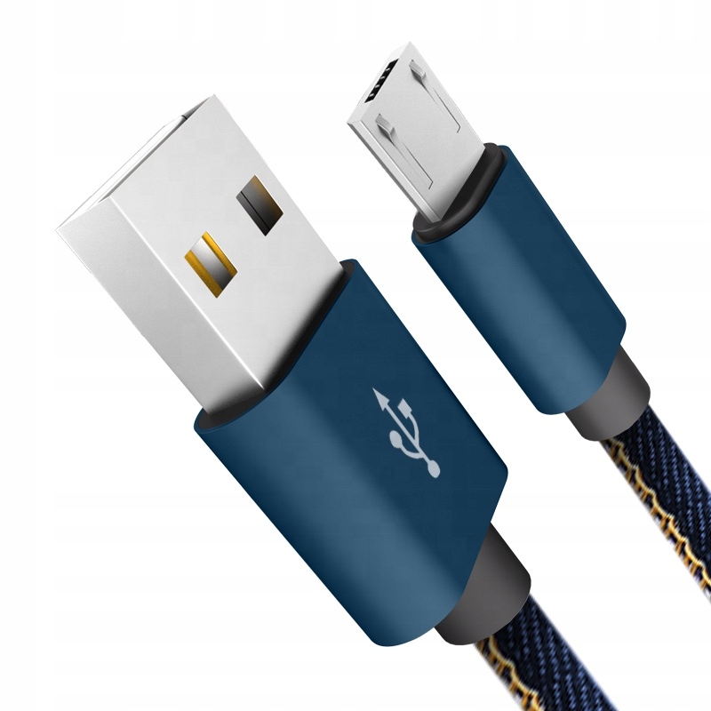 Kabel USB Lightning do iPhone iPad Jeans Denim 1m