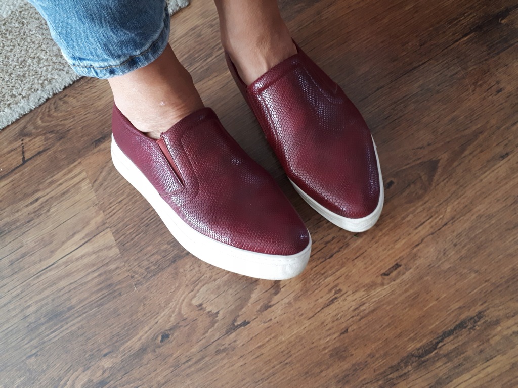 Buty Aldo r.38 bordo koturn super