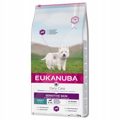Eukanuba karma sucha psów o wrażliwej skórze 12kg