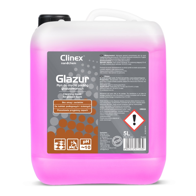 Clinex Glazur - Mycie podłóg glazurowanych - 5 l