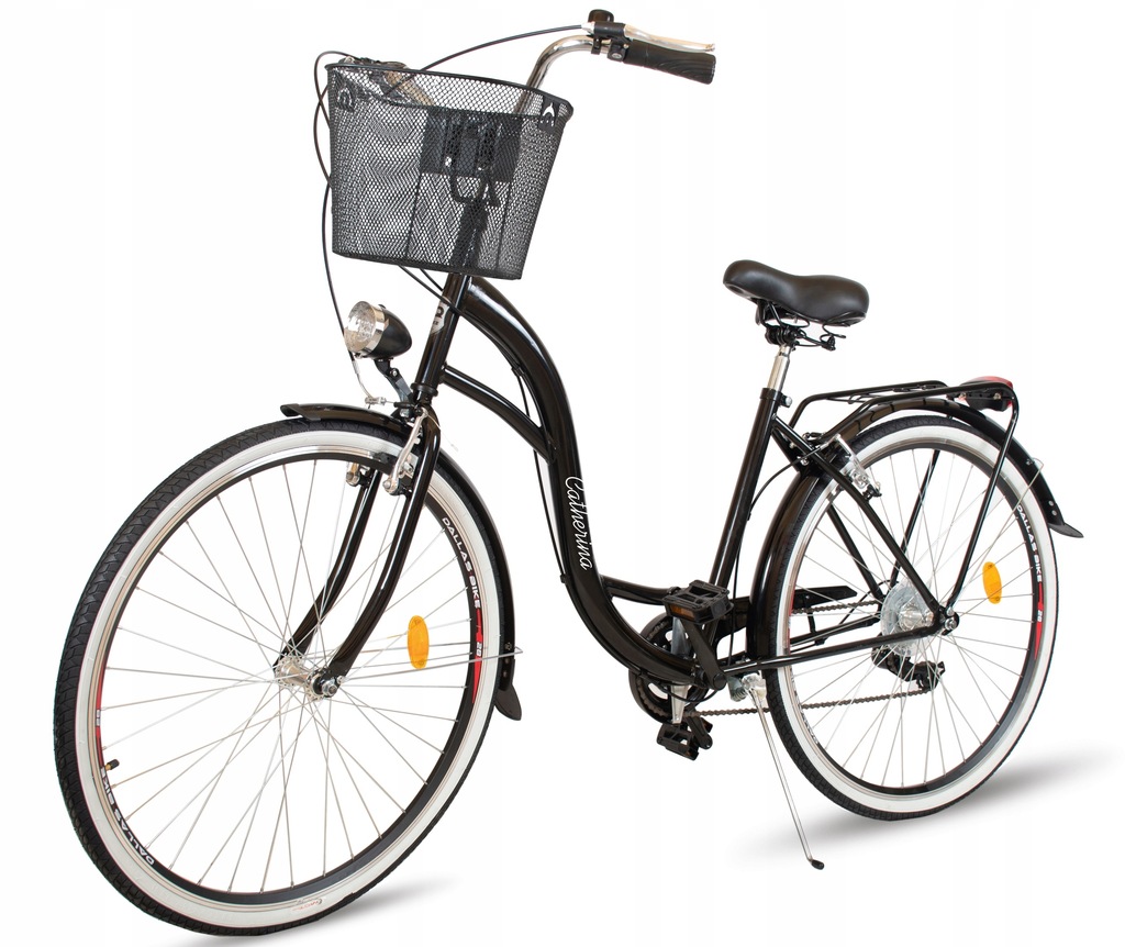 DAMSKI ROWER MIEJSKI DAMKA 7 BIEGÓW 26'' CZARNY 11889084289 oficjalne archiwum Allegro