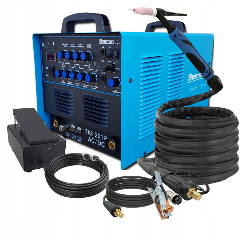 Spawarka Sherman TIG 201P AC/DC 200A + pedał