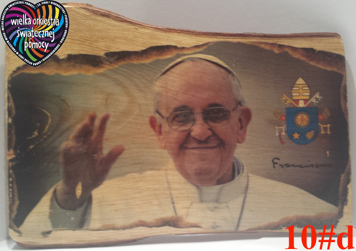 Obrazek na drewnie, "Papież FRANCISZEK" - 10#d