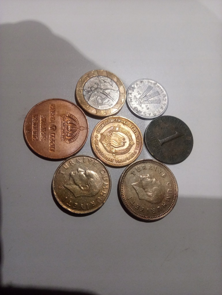 zestaw monet stare monety