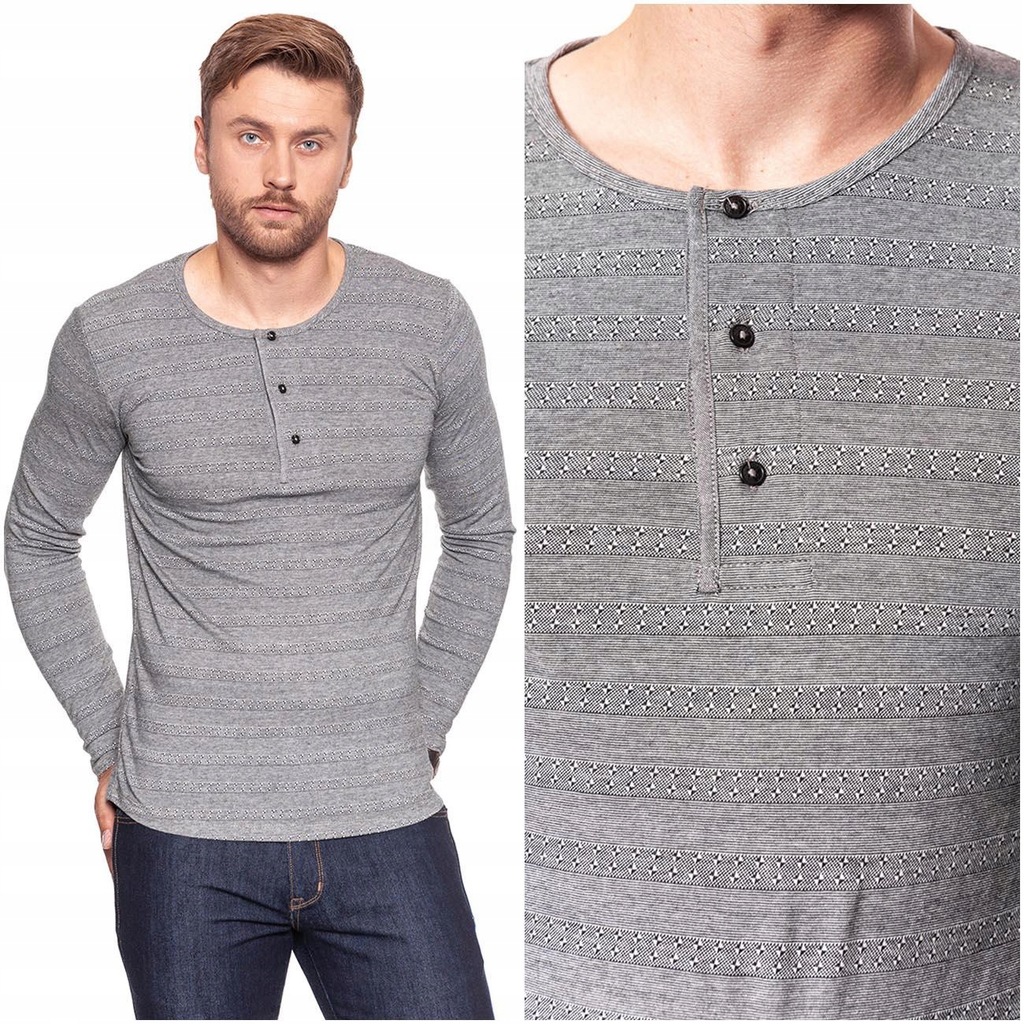 WRANGLER L/S HENLEY MĘSKI LONGSLEEVE REGULAR S