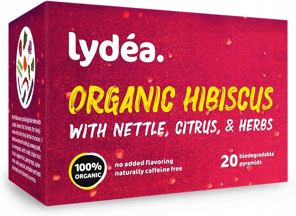 Lydea Organic hibiscus Tea 80 Pyramids 4 Pack 4x20