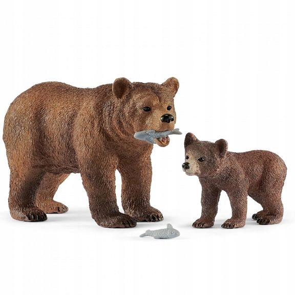 Schleich Grizzly matka z małym niedźwiatkiem 42473