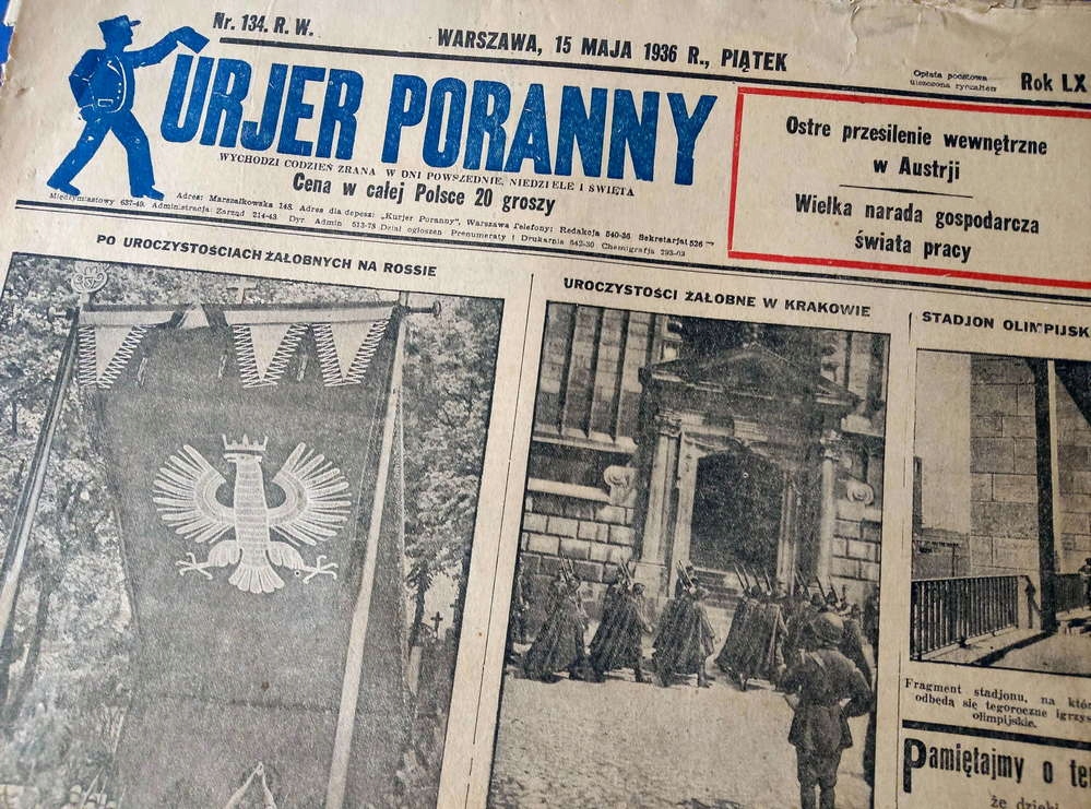 1936 Kurjer Poranny, rocznica Piłsudski