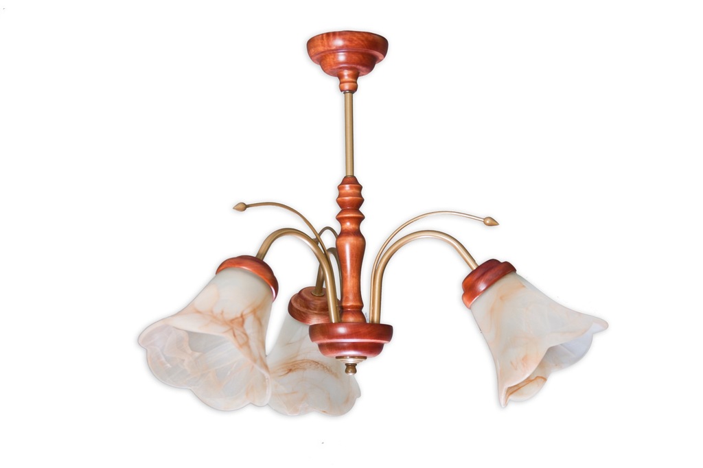Lampa wisząca DREWNIANA Żyrandol pokojowy 170_1