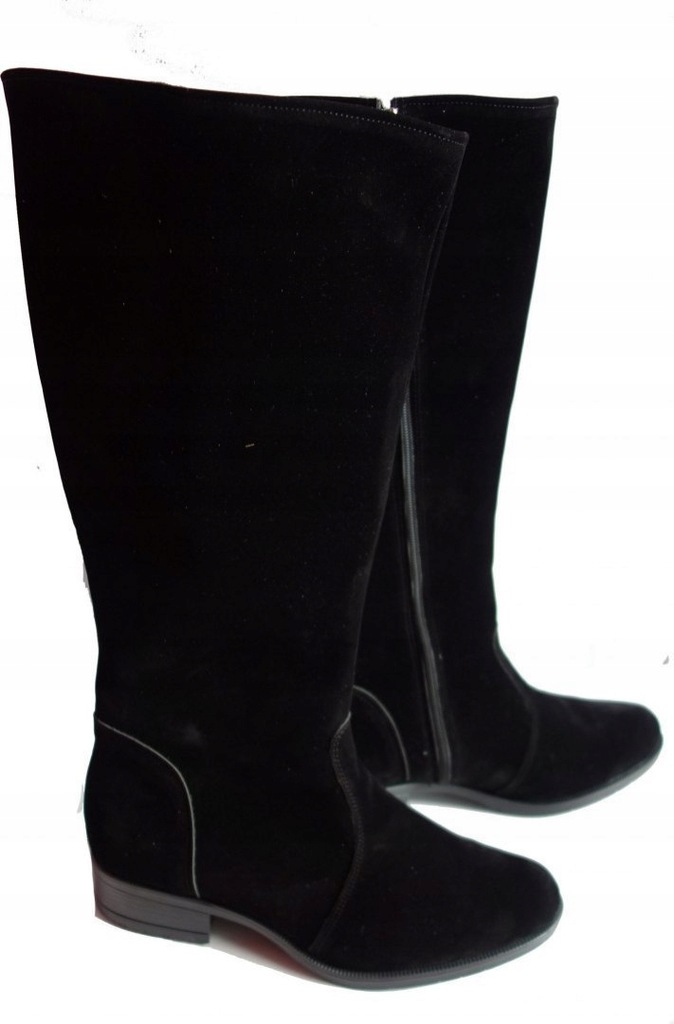 KOZAKI ZAMSZOWE szeroka cholewka az 46 nr 42 - 7597121690 - oficjalne