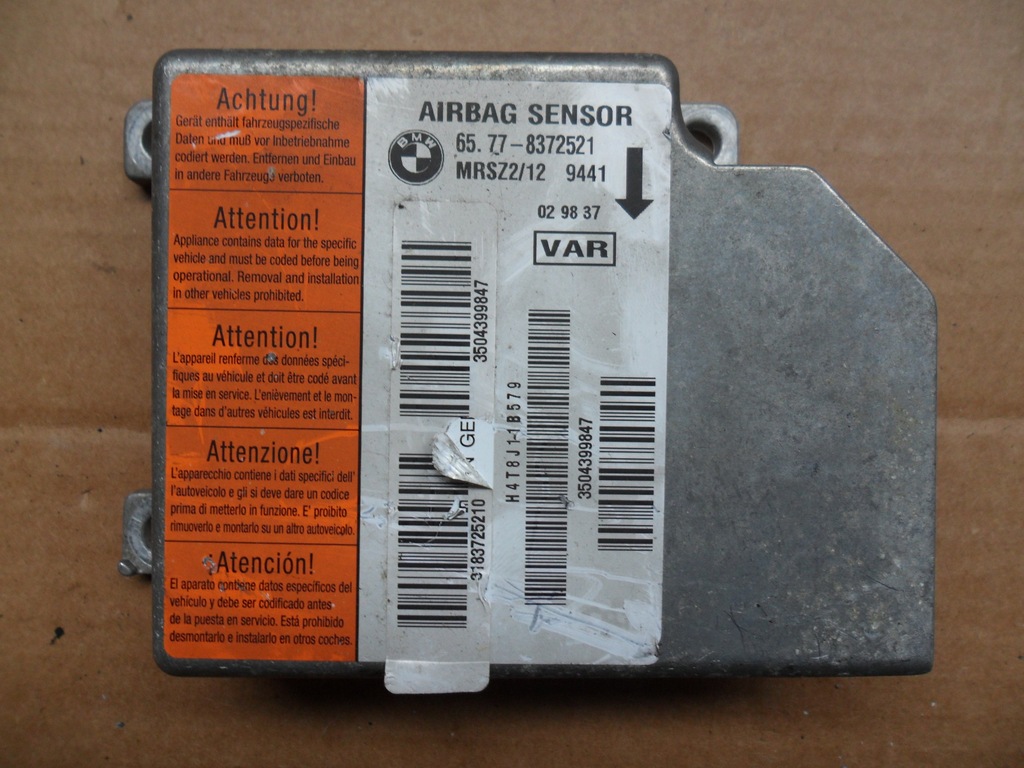 BMW E39 AIRBAG SENSOR KOMBI 65. 77 8372521 7523415728 oficjalne