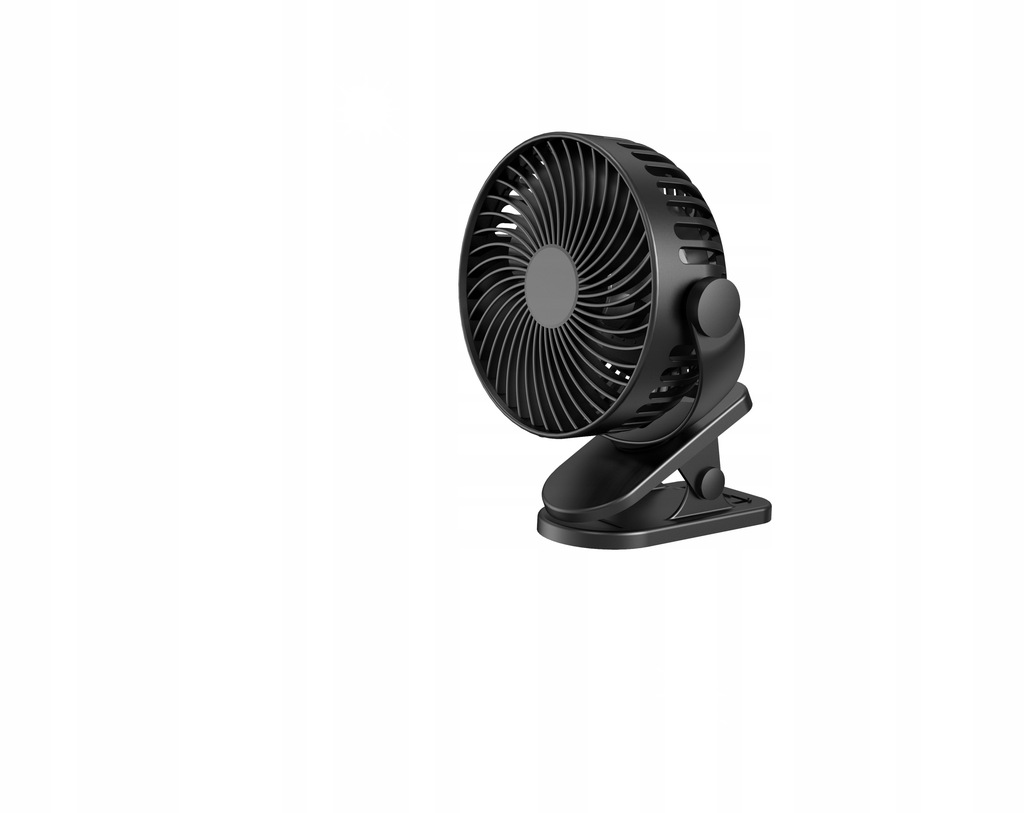 WENTYLATOR SAMOCHODOWY BIURKOWY AKUMULATOR REGULOWANY KLIPS USB GRATIS 12V