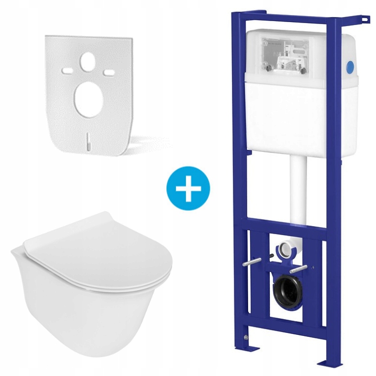 Zestaw 4w1- Miska WC NEVE Venlo Rimless + Deska