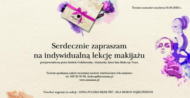 Voucher nr 2 na indywidualną lekcję makijażu