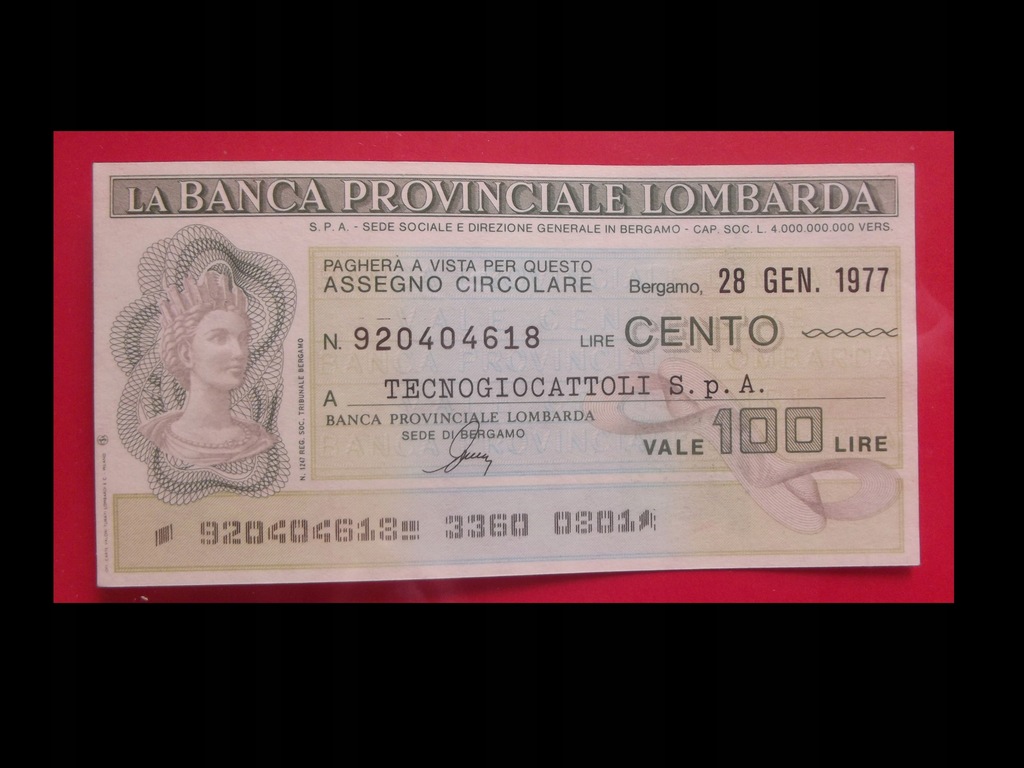 100 lirów 1977 - WŁOCHY / Bergamo