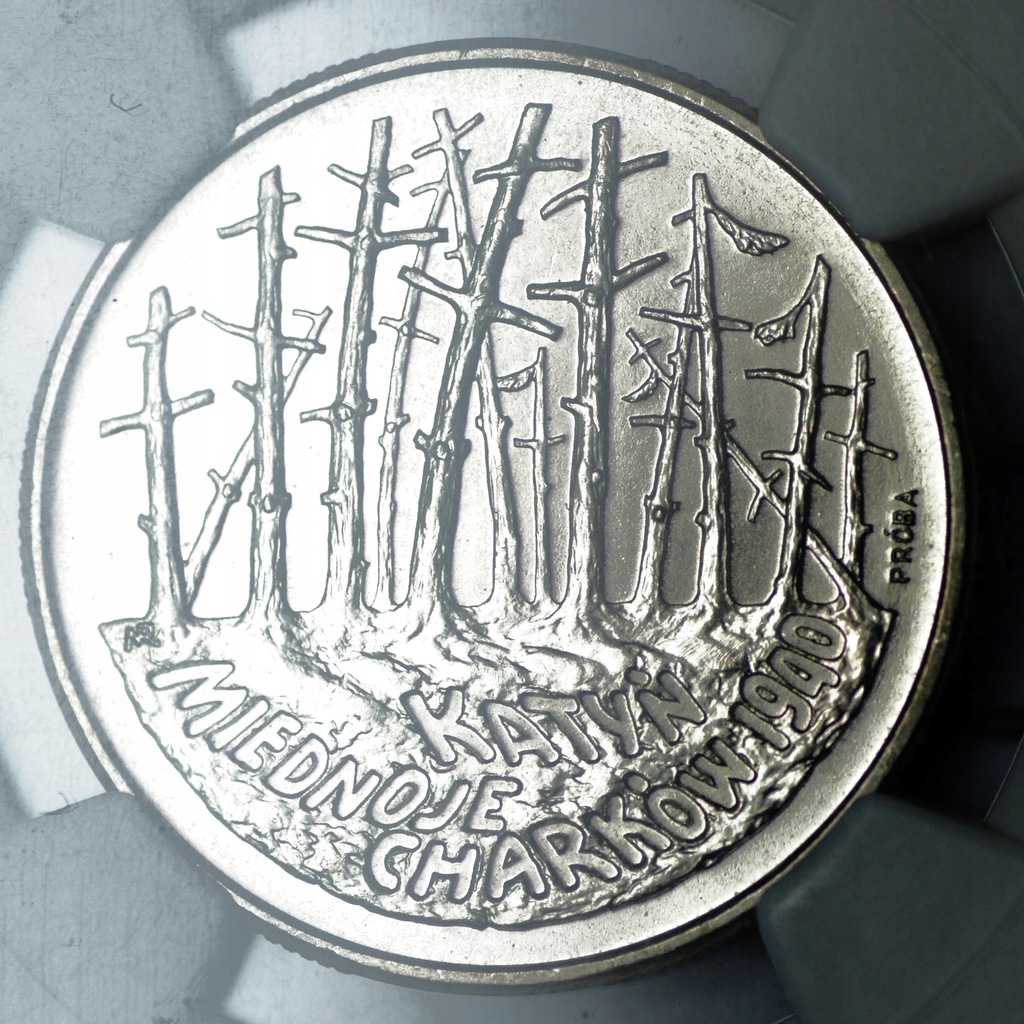 NF 2 złote 1995 Katyń MN PRÓBA TECHNOLOGICZNA NGC MS64