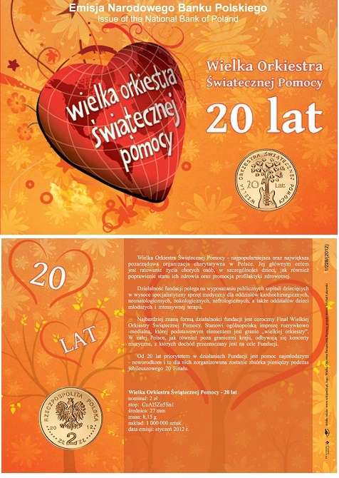 Blister 2 zł 20 lat WOŚP